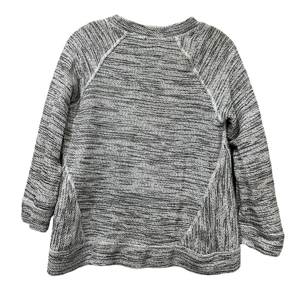 Habitat XS Gray White Heathered Crew Neck Sweater Top Cotton Blend G - Picture 2 of 4